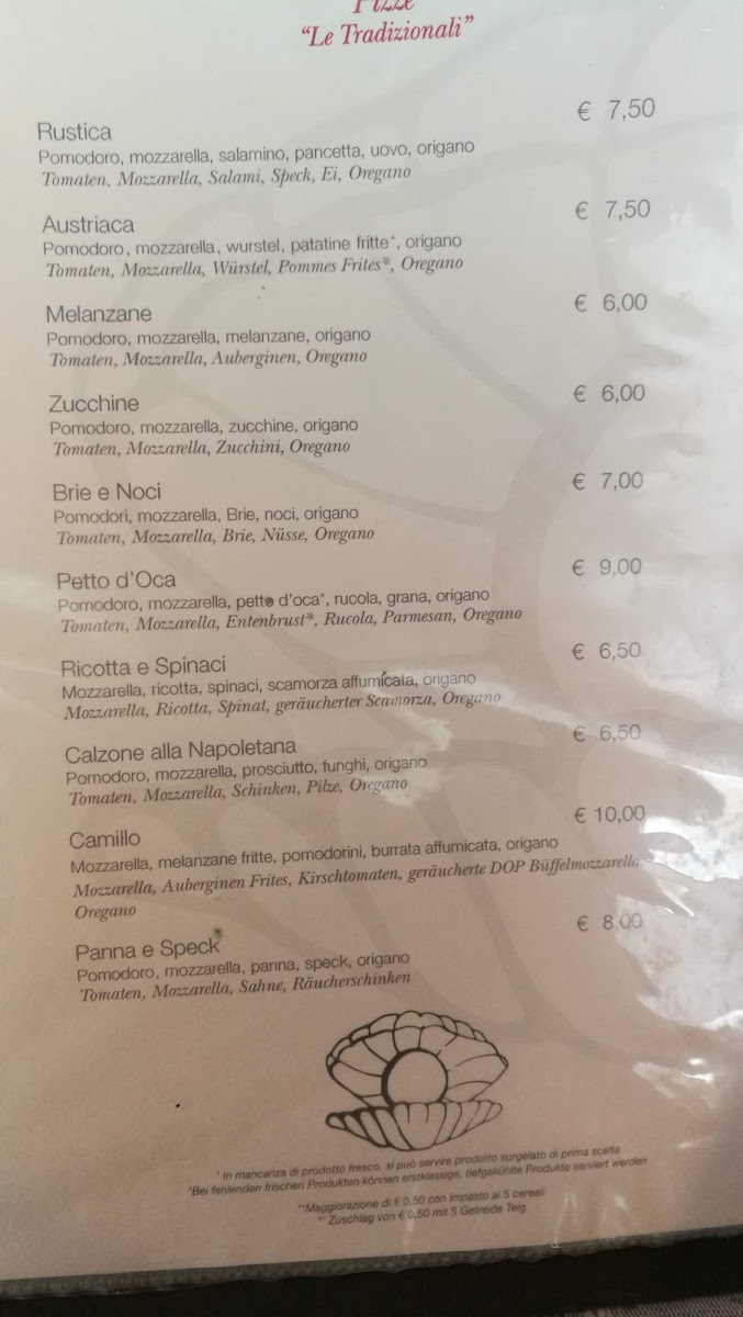 Menu Ristorante Pizzeria Laperla-1